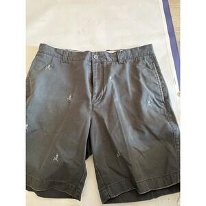 J. Crew Skull Embroidered Chino Shorts Mens Size 36 Gray Cotton Casual